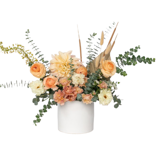 Sweet Peach Fresh and Dried Floral Arrangement