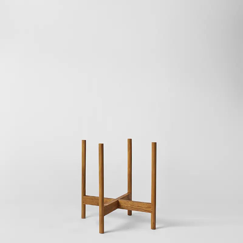 Rounded Hardwood Plant Stand